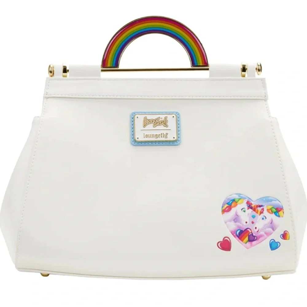 Loungefly Lisa Frank Markie Reflection Crossbody Bag Rainbow Retro‎